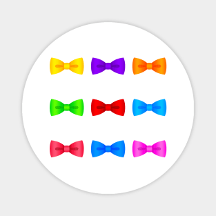 Colorful Gentleman Bows Magnet